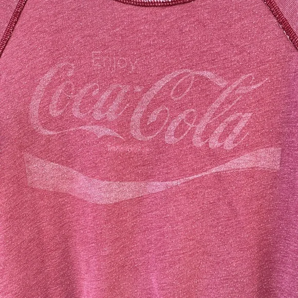 Abercrombie & Fitch Coca-Cola Graphic Sweatshirt | Mauve Pink | Size M - Picture 4 of 5